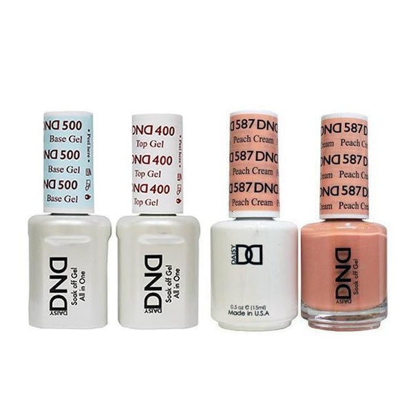 DND - Base, Top, Gel & Lacquer Combo - Peach Cream - #587