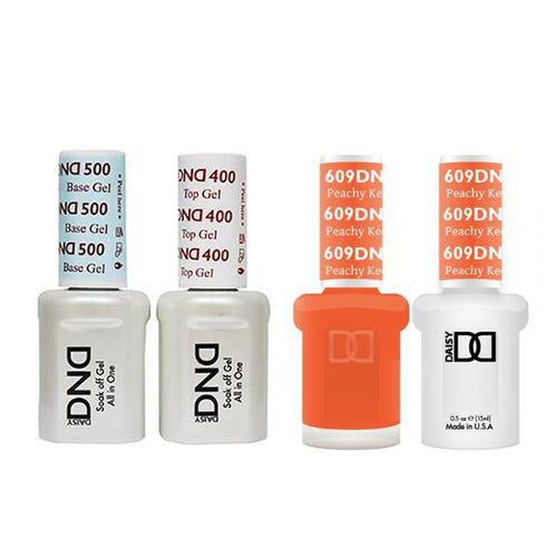 DND - Base, Top, Gel & Lacquer Combo - Peachy Keen - #609