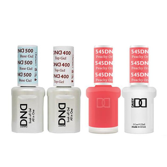 DND - Base, Top, Gel & Lacquer Combo - Peachy Orange - #545