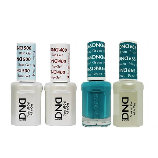 DND - Base, Top, Gel & Lacquer Combo - Pine Green - #665