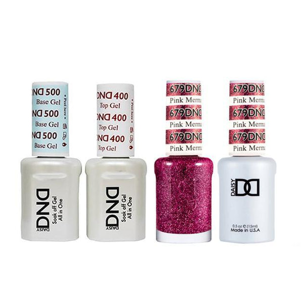 DND - Base, Top, Gel & Lacquer Combo - Pink Mermaid - #679