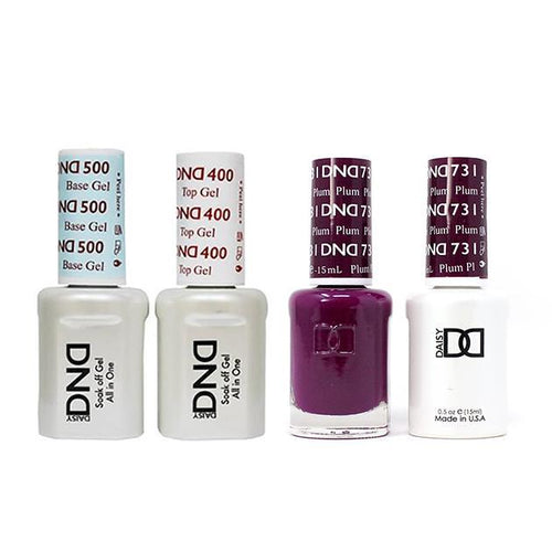 DND - Base, Top, Gel & Lacquer Combo - Plum - #731
