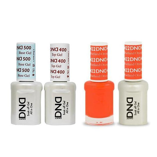 DND - Base, Top, Gel & Lacquer Combo - Portland Orange - #422