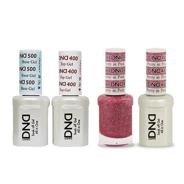 DND - Base, Top, Gel & Lacquer Combo - Pretty in Pink - #461