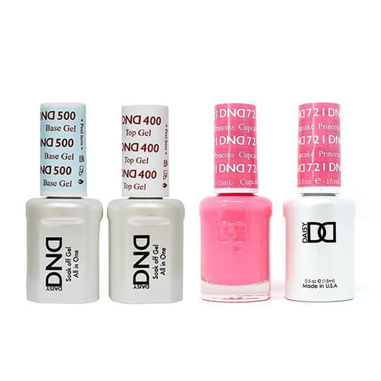 DND - Base, Top, Gel & Lacquer Combo - Princess Cupcake - #721