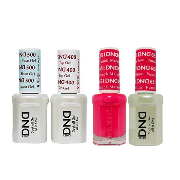 DND - Base, Top, Gel & Lacquer Combo - Punch Marshmallow - #651