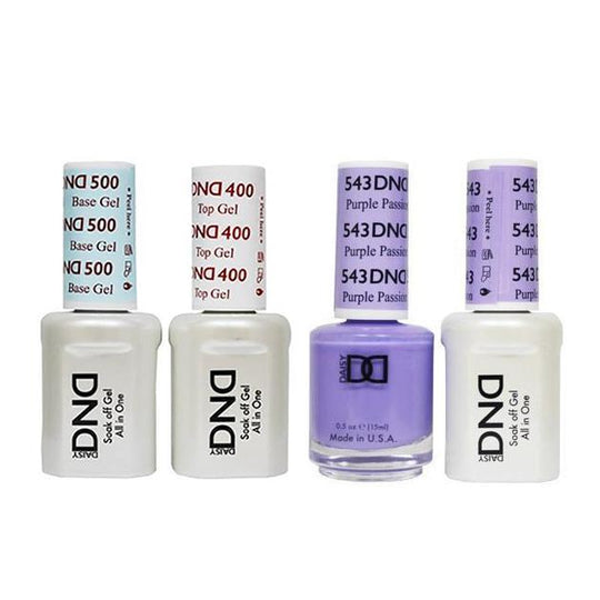 DND - Base, Top, Gel & Lacquer Combo - Purple Passion - #543