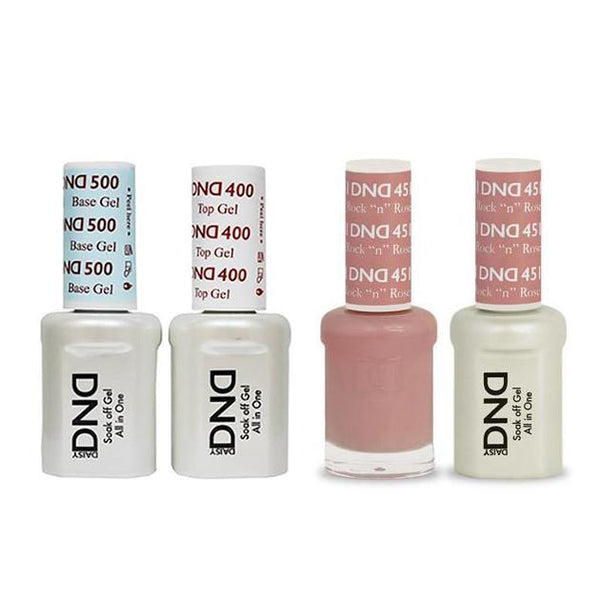 DND - Base, Top, Gel & Lacquer Combo - Rock n Rose - #451