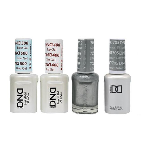 DND - Base, Top, Gel & Lacquer Combo - Silver Dreamer - #705