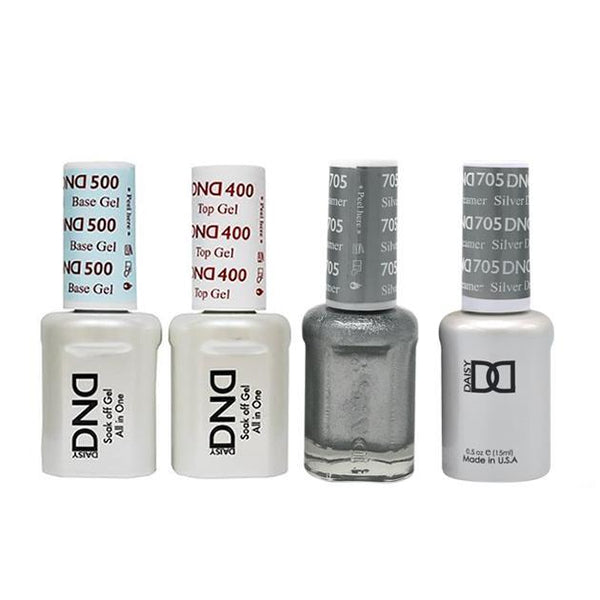 DND - Base, Top, Gel & Lacquer Combo - Silver Dreamer - #705