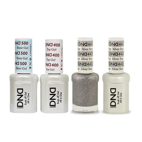 DND - Base, Top, Gel & Lacquer Combo - Silver Star - #442