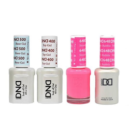 DND - Base, Top, Gel & Lacquer Combo - Strawberry Bubble - #648