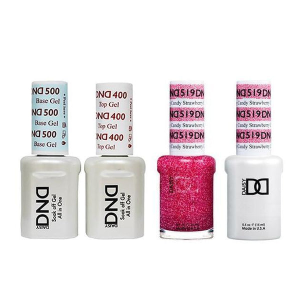DND - Base, Top, Gel & Lacquer Combo - Strawberry Candy - #519