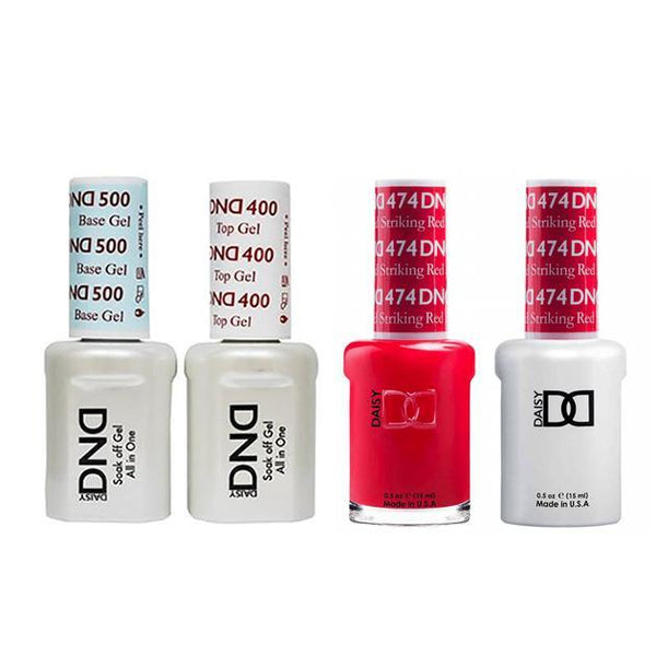 DND - Base, Top, Gel & Lacquer Combo - Red - #474