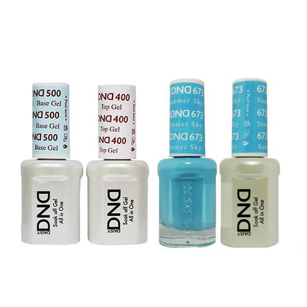 DND - Base, Top, Gel & Lacquer Combo - Summer Sky - #673