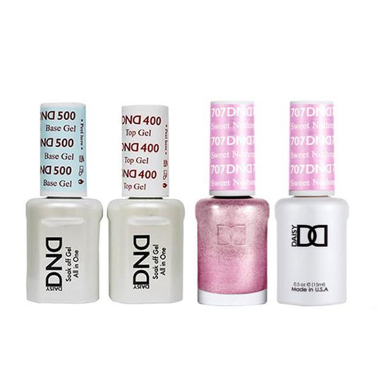 DND - Base, Top, Gel & Lacquer Combo - Sweet Nothing - #707