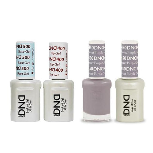 DND - Base, Top, Gel & Lacquer Combo - Sweet Purple - #450