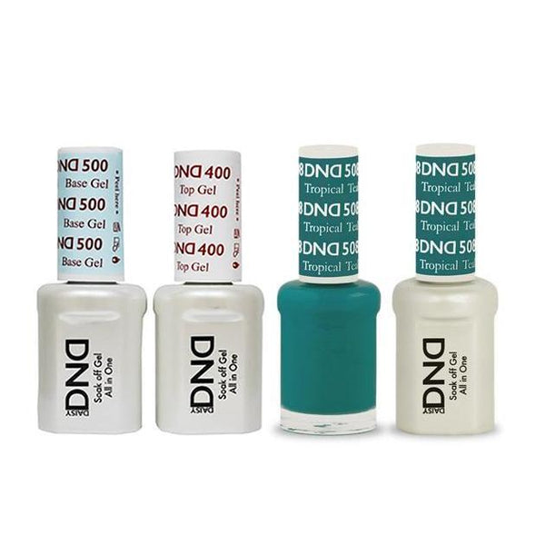 DND - Base, Top, Gel & Lacquer Combo - Tropical Teal - #508