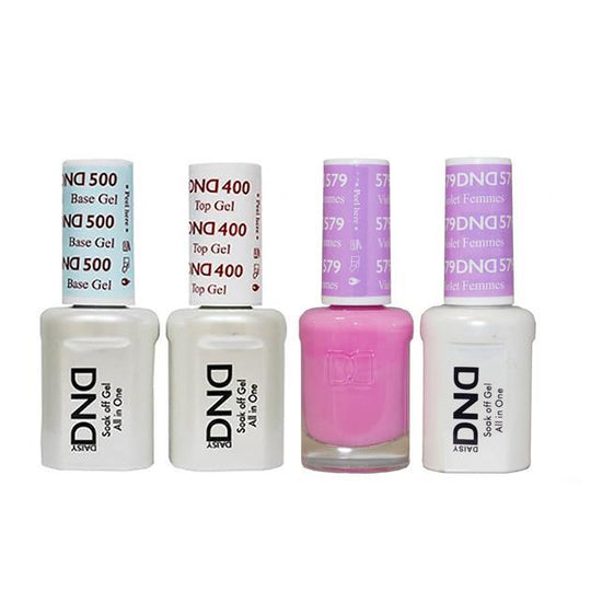 DND - Base, Top, Gel & Lacquer Combo - Violet Femmes - #579