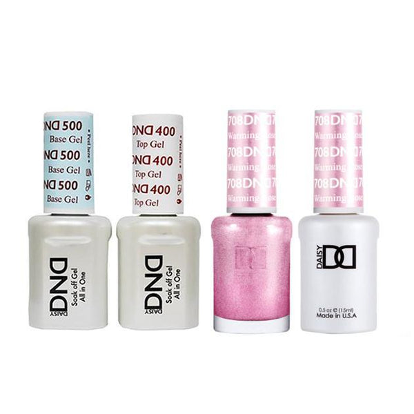 DND - Base, Top, Gel & Lacquer Combo - Warming Rose - #708