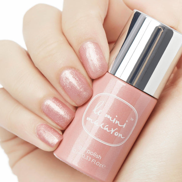 Le Mini Macaron Gel Manicure Kit Rose Gold Sleek Nail