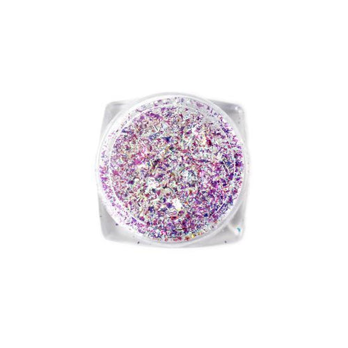 Nail Art Design - Glitter Flakes Iridescent Purple