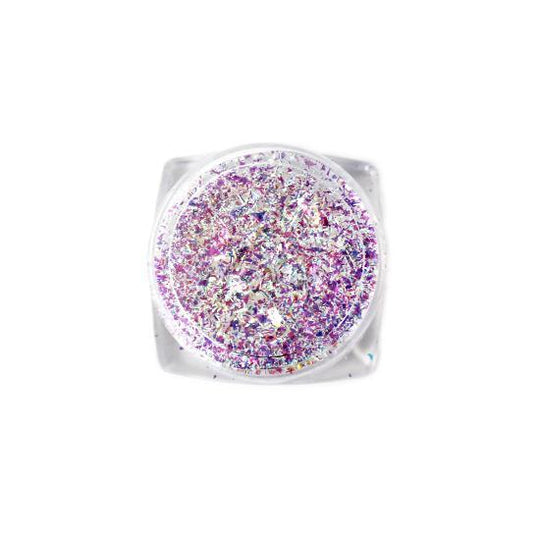 Nail Art Design - Glitter Flakes Iridescent Purple