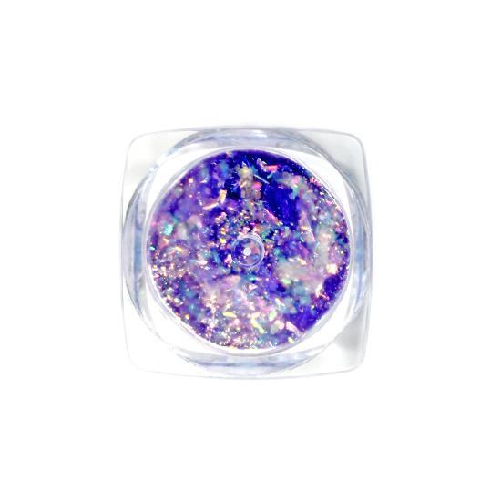 Nail Art Design - Glitter Flakes Purple