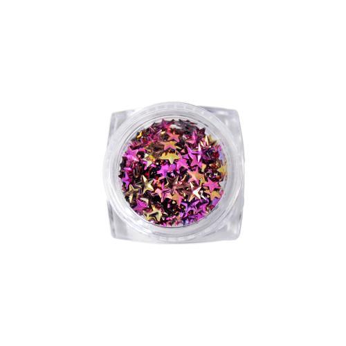 Nail Art Design - Star Gems Magenta