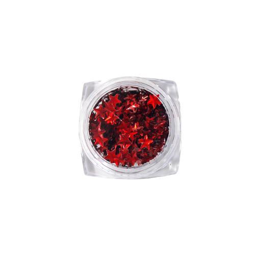 Nail Art Design - Star Gems Red