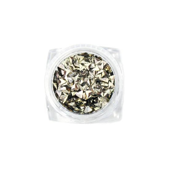 Nail Art Design - Triangle Gems Gold