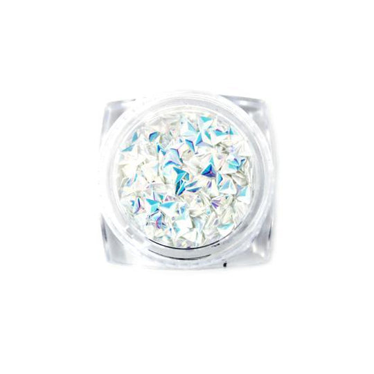 Nail Art Design - Triangle Gems Iridescent