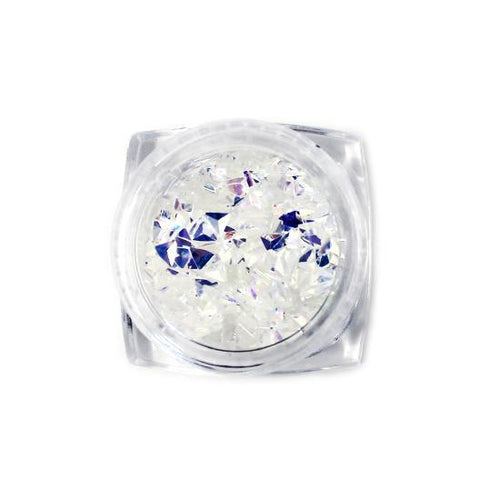 Nail Art Design - Triangle Gems Silver