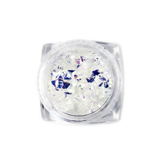 Nail Art Design - Triangle Gems Silver