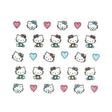 Nail Sticker - Cute Kitty Hearts