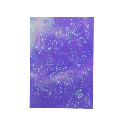 Nail Sticker - Holographic Flame Purple