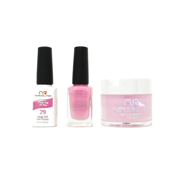 NuRevolution - Gel, Lacquer & Dip Combo - Pink-ing of You - #29
