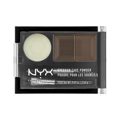 NYX Eyebrow Cake Powder - Dark Brown/ Brown - #ECP02