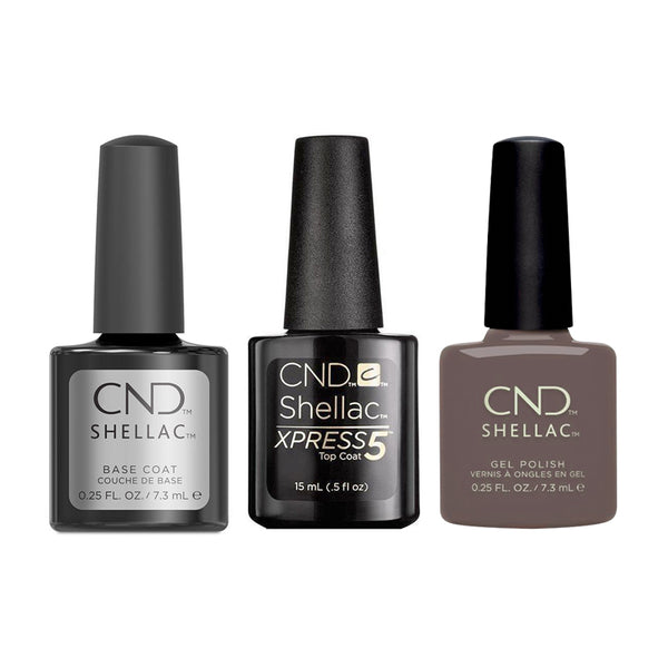 CND - Shellac Xpress5 Combo - Base, Top & Above My Pay Gray-ed (0.25 oz)