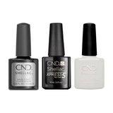 CND - Shellac Xpress5 Combo - Base, Top & Clearly Pink (0.25 oz)