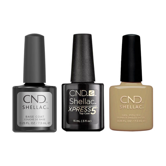 CND - Shellac Xpress5 Combo - Base, Top & Gilded Sage (0.25 oz)
