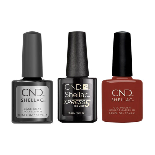 CND - Shellac Xpress5 Combo - Base, Top & Maple Leaves (0.25 oz)
