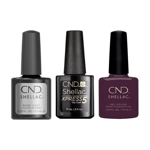 CND - Shellac Xpress5 Combo - Base, Top & Mulberry Tart (0.25 oz)