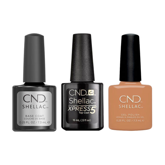 CND - Shellac Xpress5 Combo - Base, Top & Running Latte (0.25 oz)