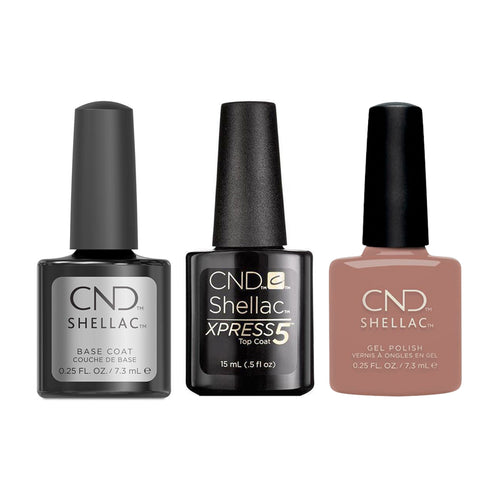 CND - Shellac Xpress5 Combo - Base, Top & We Want Mauve (0.25 oz)