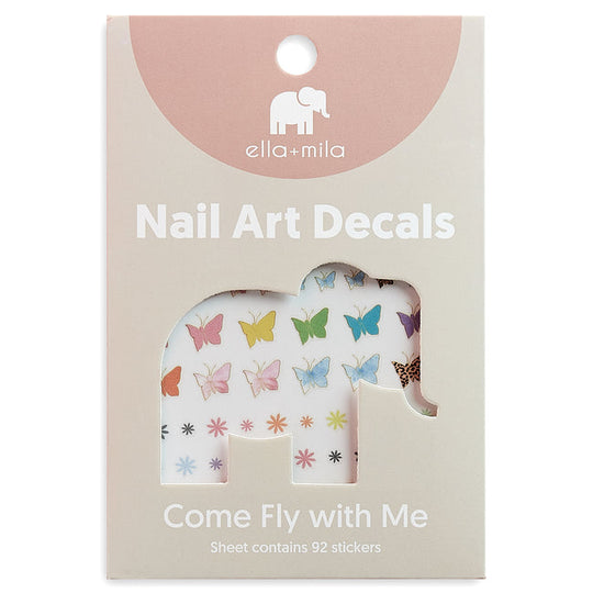 ella+mila -  Nail Art Decal - Come Fly With Me - Butterflies + Flowers