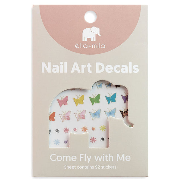 ella+mila -  Nail Art Decal - Come Fly With Me - Butterflies + Flowers