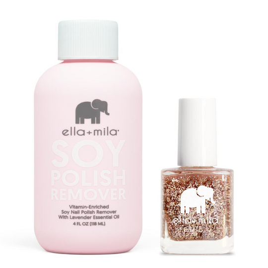 ella+mila - Soy Polish Remover & Drippin' Gold - .45oz