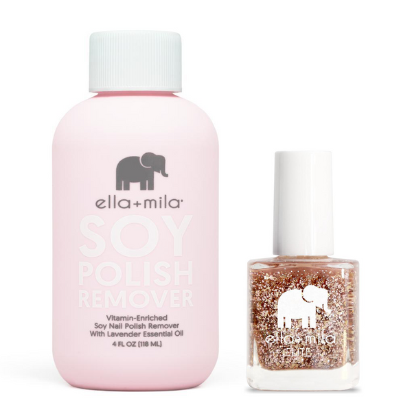 ella+mila - Soy Polish Remover & Drippin' Gold - .45oz