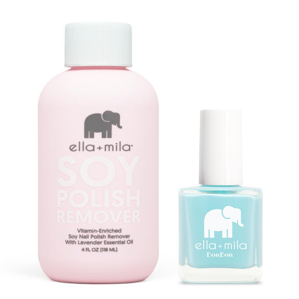 ella+mila - Soy Polish Remover & My Baby Blue - .45oz